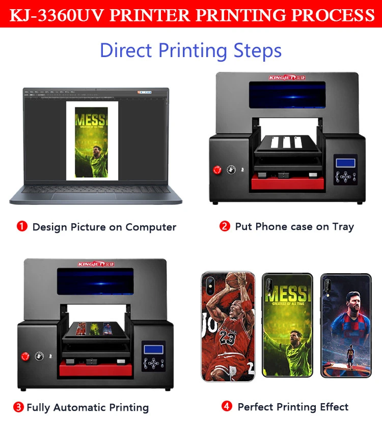 Factory Price Kingjet Direct Small Flatbed Digital UV Metal Printing Machine