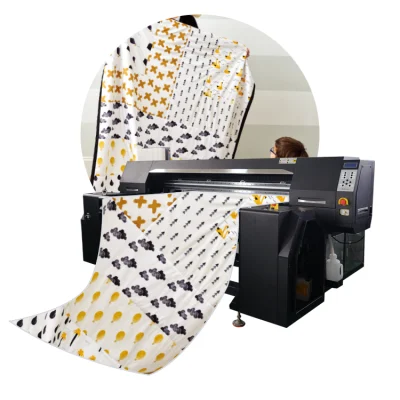 Impulsión de cinta transportadora Tela de algodón de seda Digital directo a la máquina de impresión de prendas de vestir