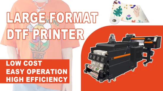 Inyección de tinta digital de transferencia de calor fluorescente de 60 cm directa a la máquina de impresión Dtf de película